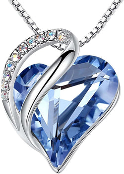 Image of Leafael Infinity Love Heart Necklace Birthstone Necklace for Women