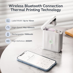 Image of Upgraded Bluetooth Label Maker – Portable, Smart Label Printing, High-Quality, Wireless Thermal Printer