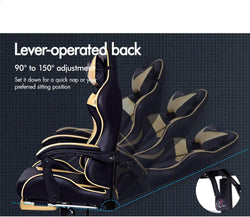 Image of Gaming Chair with Massage, Footrest & Adjustable Recline 🎮💺
