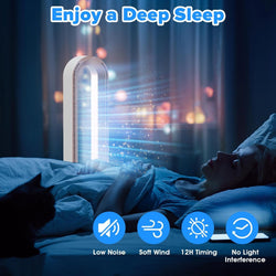 Image of Bladeless Tower Fan and Air Purifier in One – 24 Speeds, Quiet Operation, Remote & Touch Control