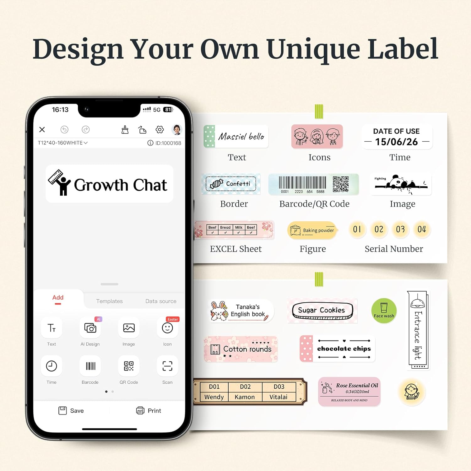 Upgraded Bluetooth Label Maker – Portable, Smart Label Printing, High-Quality, Wireless Thermal Printer