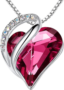 Image of Leafael Infinity Love Heart Necklace Birthstone Necklace for Women