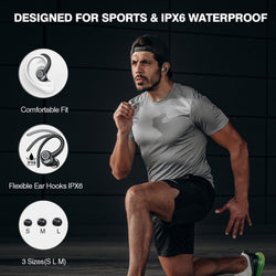 Image of Bluetooth 5.3 Over-Ear Wireless Sport Earbuds – 48H Playback, LED Display