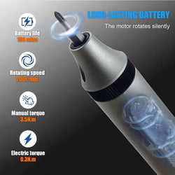 Image of Powerful Cordless Electric Precision Screwdriver Set With LED Light , 52 in 1
