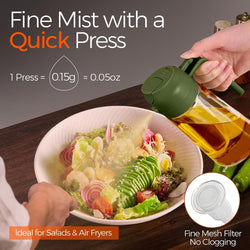 Image of Olive Oil Dispenser, 2 in 1 Oil Sprayer for Cooking