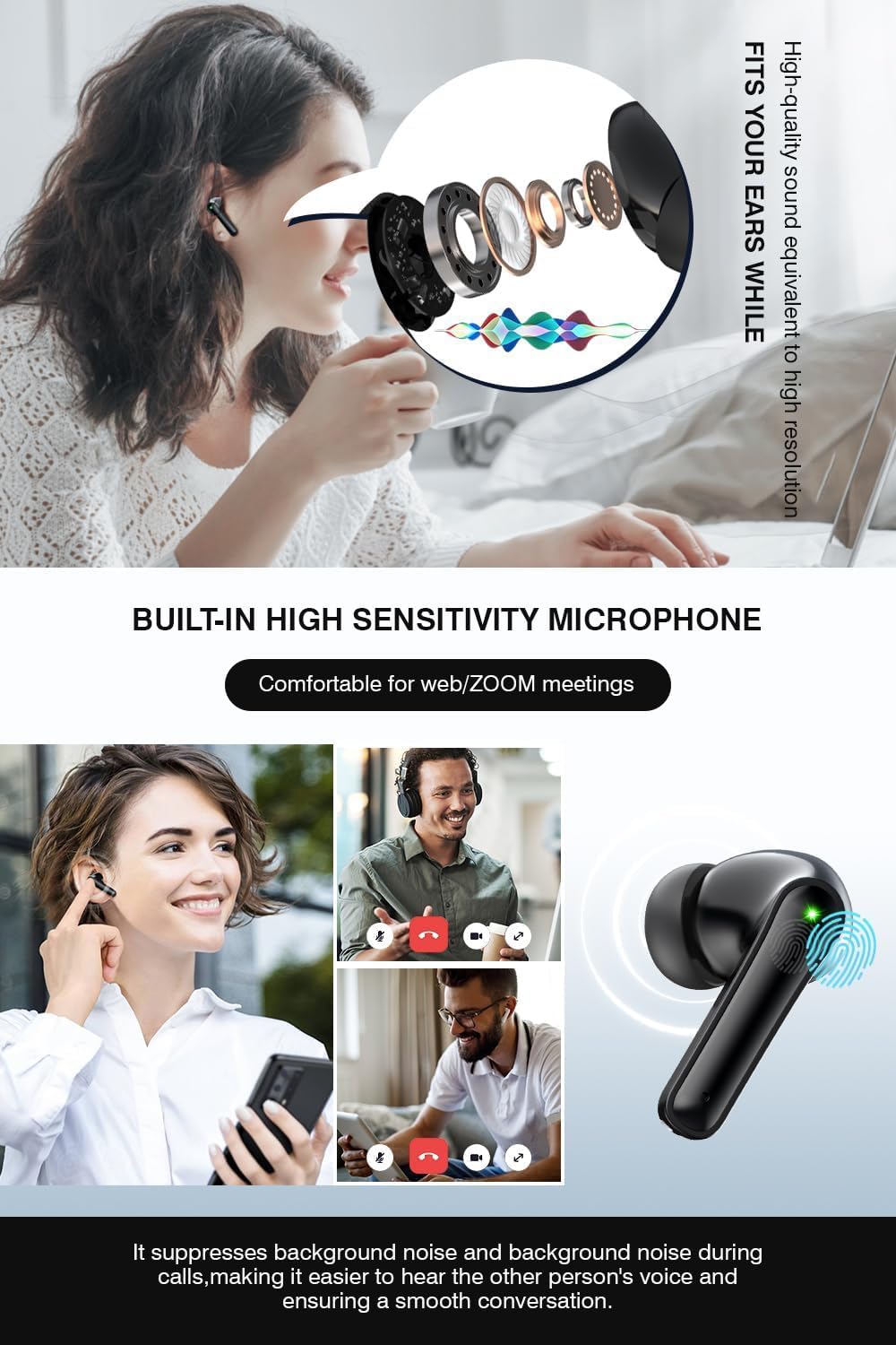 Wireless Bluetooth 5.3 Earbuds – 48H Playtime