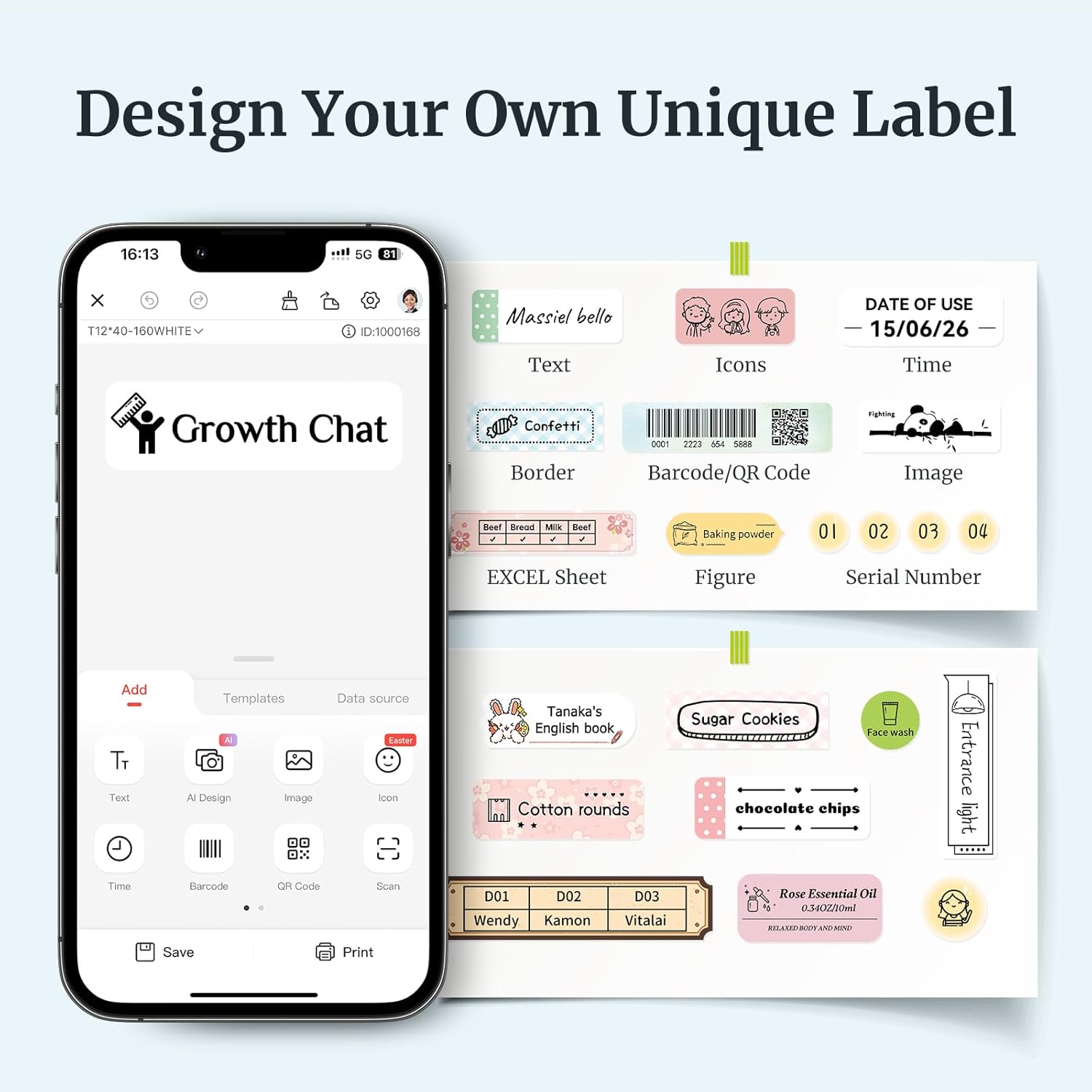 Upgraded Bluetooth Label Maker – Portable, Smart Label Printing, High-Quality, Wireless Thermal Printer