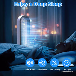 Image of Bladeless Tower Fan and Air Purifier in One – 24 Speeds, Quiet Operation, Remote & Touch Control