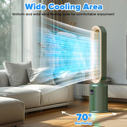 Image of Bladeless Tower Fan and Air Purifier in One – 24 Speeds, Quiet Operation, Remote & Touch Control