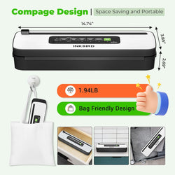 Image of Vacuum Sealer – 3 Food Types, 4 Operating Modes, Built-in Cutter & Water Drip Tray
