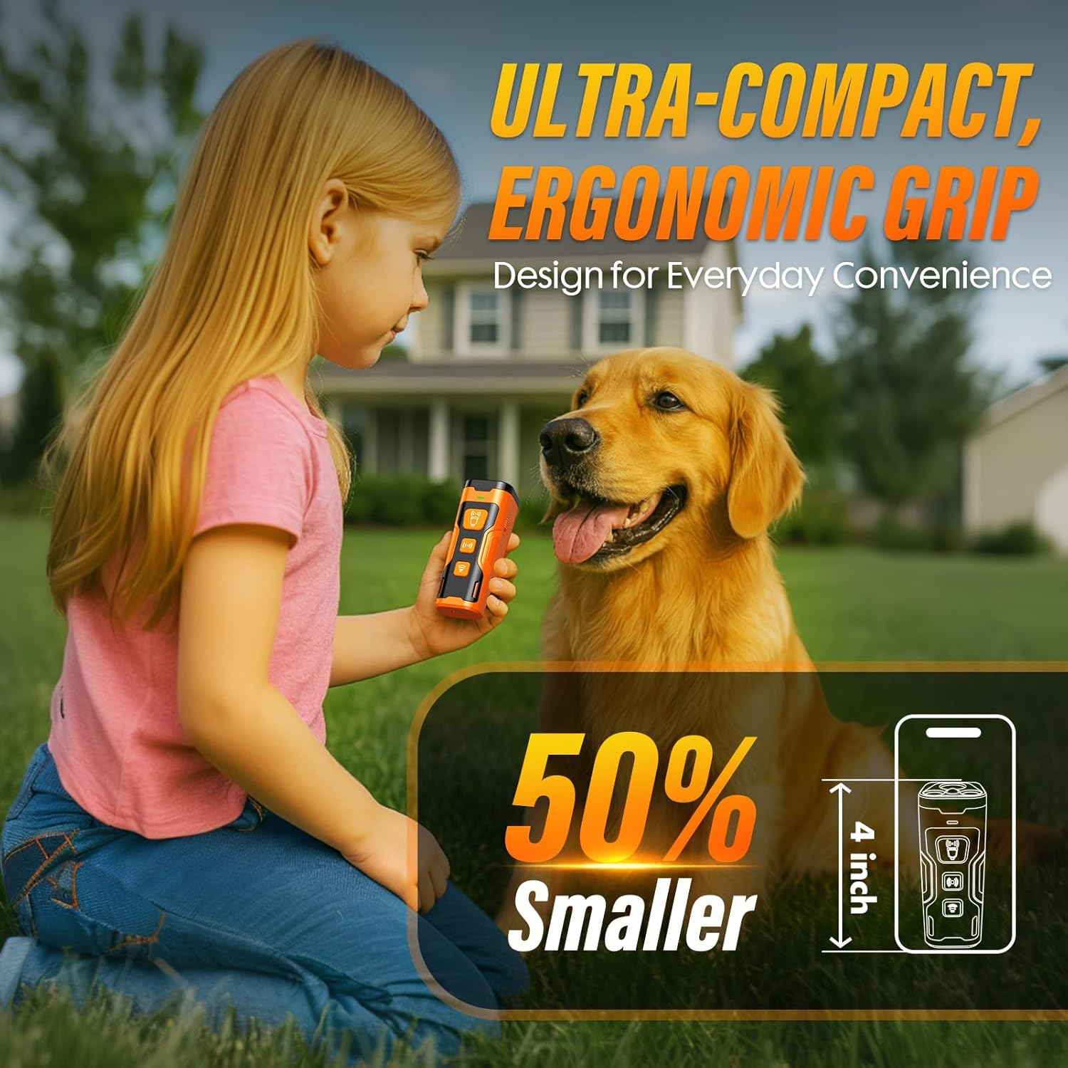 Dog Bark Deterrent Device - Ultrasonic Anti-Barking Trainer with 6 Modes | 3X Frequency Control