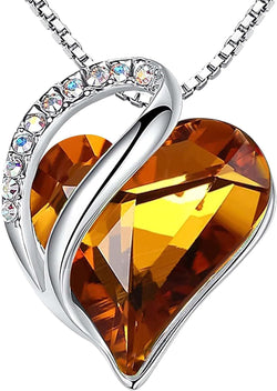 Image of Leafael Infinity Love Heart Necklace Birthstone Necklace for Women