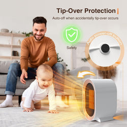 Image of 1200W Portable Electric Heater Fan