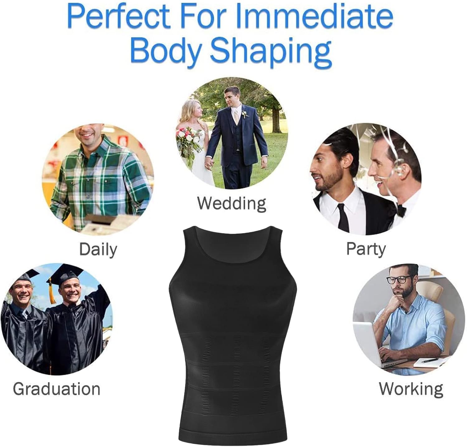 Men's Shaper Slimming Undershirts T-Shirt