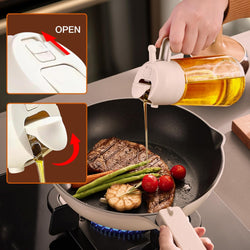 Image of Olive Oil Dispenser, 2 in 1 Oil Sprayer for Cooking