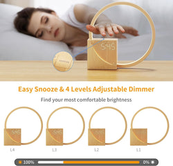 Image of 4-in-1 Touch Bedside Lamp with Alarm Clock, Nature Sounds & Wake-Up Light 🌙✨