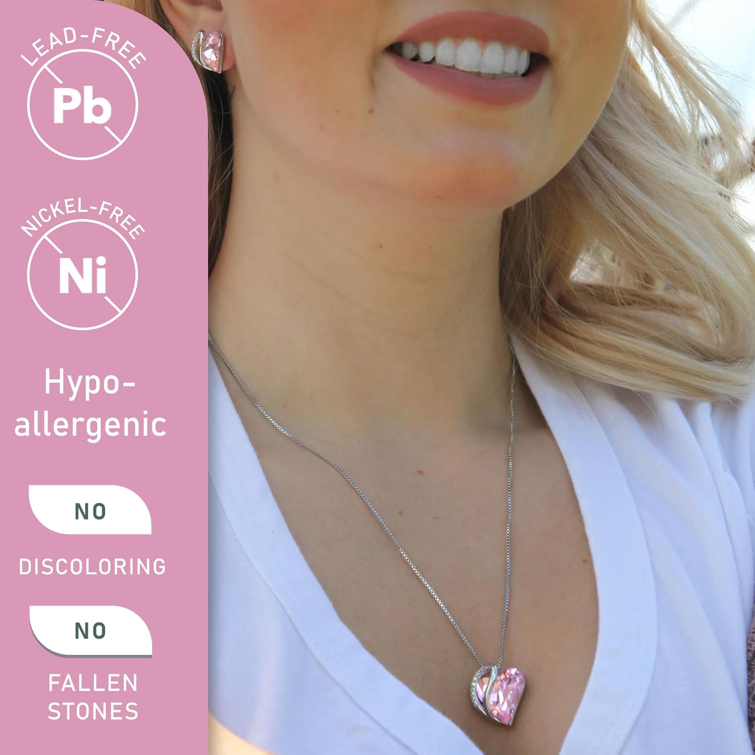 Leafael Infinity Love Heart Necklace Birthstone Necklace for Women