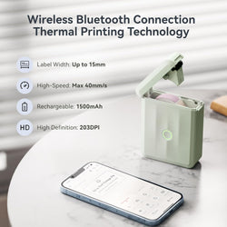 Image of Upgraded Bluetooth Label Maker – Portable, Smart Label Printing, High-Quality, Wireless Thermal Printer