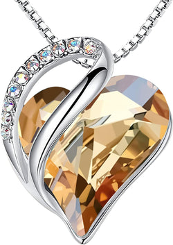 Image of Leafael Infinity Love Heart Necklace Birthstone Necklace for Women