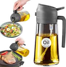 Image of Olive Oil Dispenser, 2 in 1 Oil Sprayer for Cooking