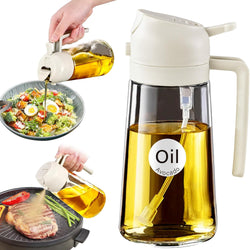 Image of Olive Oil Dispenser, 2 in 1 Oil Sprayer for Cooking