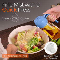 Image of Olive Oil Dispenser, 2 in 1 Oil Sprayer for Cooking