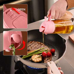 Image of Olive Oil Dispenser, 2 in 1 Oil Sprayer for Cooking