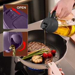 Image of Olive Oil Dispenser, 2 in 1 Oil Sprayer for Cooking
