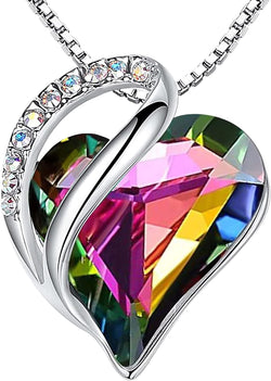 Image of Leafael Infinity Love Heart Necklace Birthstone Necklace for Women