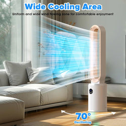 Image of Bladeless Tower Fan and Air Purifier in One – 24 Speeds, Quiet Operation, Remote & Touch Control