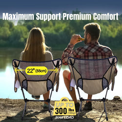 Image of Folding Camping Chair – 7075 Aluminium Frame, Ripstop Fabric, Quick Setup, 136kg Support