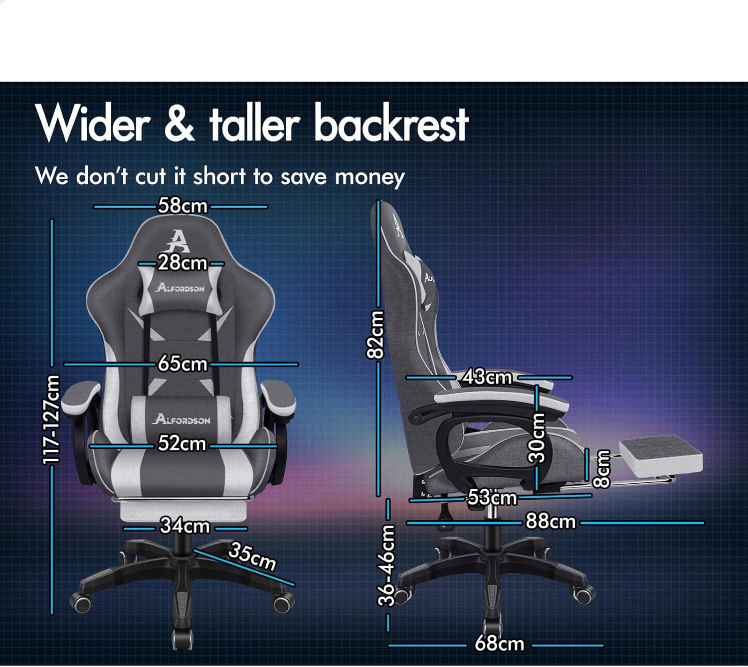 Gaming Chair with Massage, Footrest & Adjustable Recline 🎮💺