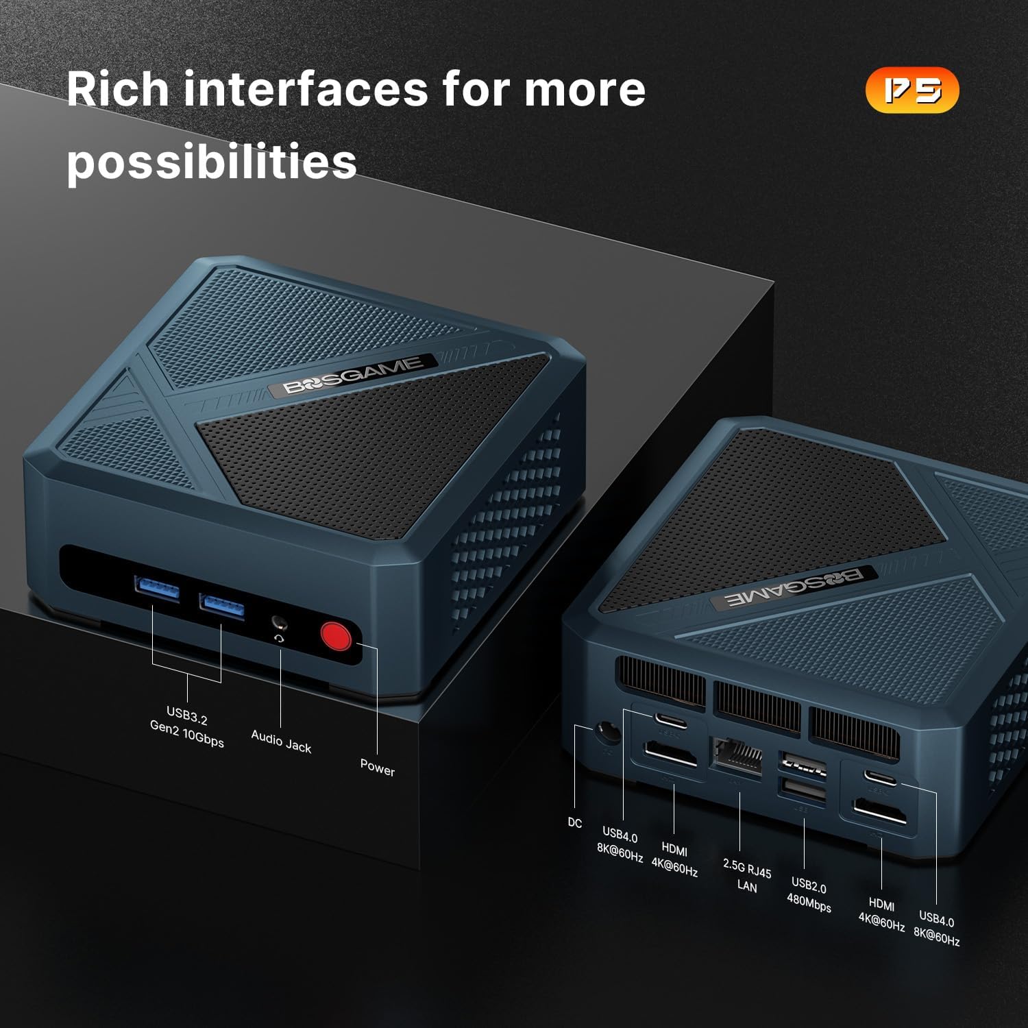 E4 Mini PC – AMD Ryzen 5 3550H | 16GB RAM, 1TB NVMe SSD | Triple Display Support