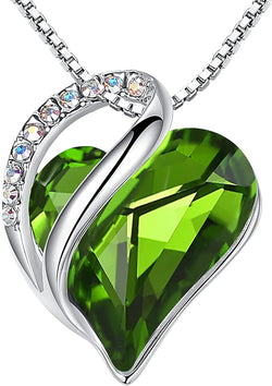 Image of Leafael Infinity Love Heart Necklace Birthstone Necklace for Women