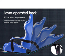 Image of Gaming Chair with Massage, Footrest & Adjustable Recline 🎮💺
