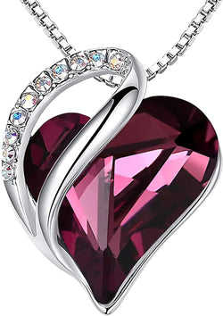 Image of Leafael Infinity Love Heart Necklace Birthstone Necklace for Women