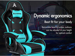 Image of Gaming Chair with Massage, Footrest & Adjustable Recline 🎮💺