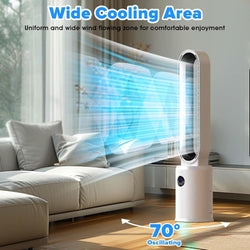 Image of Bladeless Tower Fan and Air Purifier in One – 24 Speeds, Quiet Operation, Remote & Touch Control