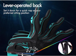 Image of Gaming Chair with Massage, Footrest & Adjustable Recline 🎮💺