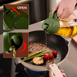 Image of Olive Oil Dispenser, 2 in 1 Oil Sprayer for Cooking