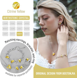 Image of Leafael Infinity Love Heart Necklace Birthstone Necklace for Women