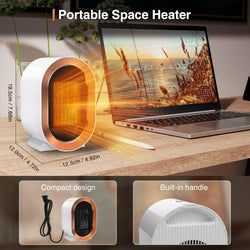 Image of 1200W Portable Electric Heater Fan