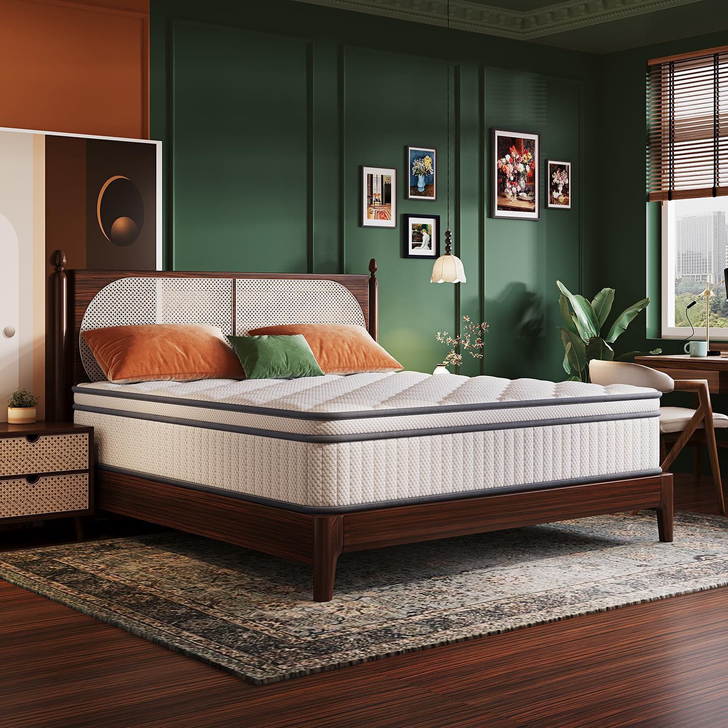 Queen Mattress – 26cm Gel Memory Foam Hybrid Mattress in a Box | Medium Firm Support | Pressure Relief & Motion Isolation