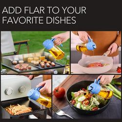 Image of Olive Oil Dispenser, 2 in 1 Oil Sprayer for Cooking