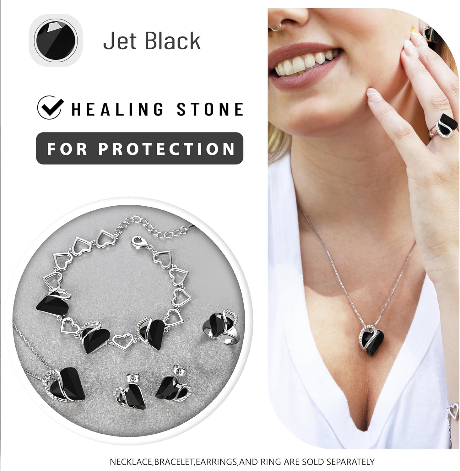 Leafael Infinity Love Heart Necklace Birthstone Necklace for Women