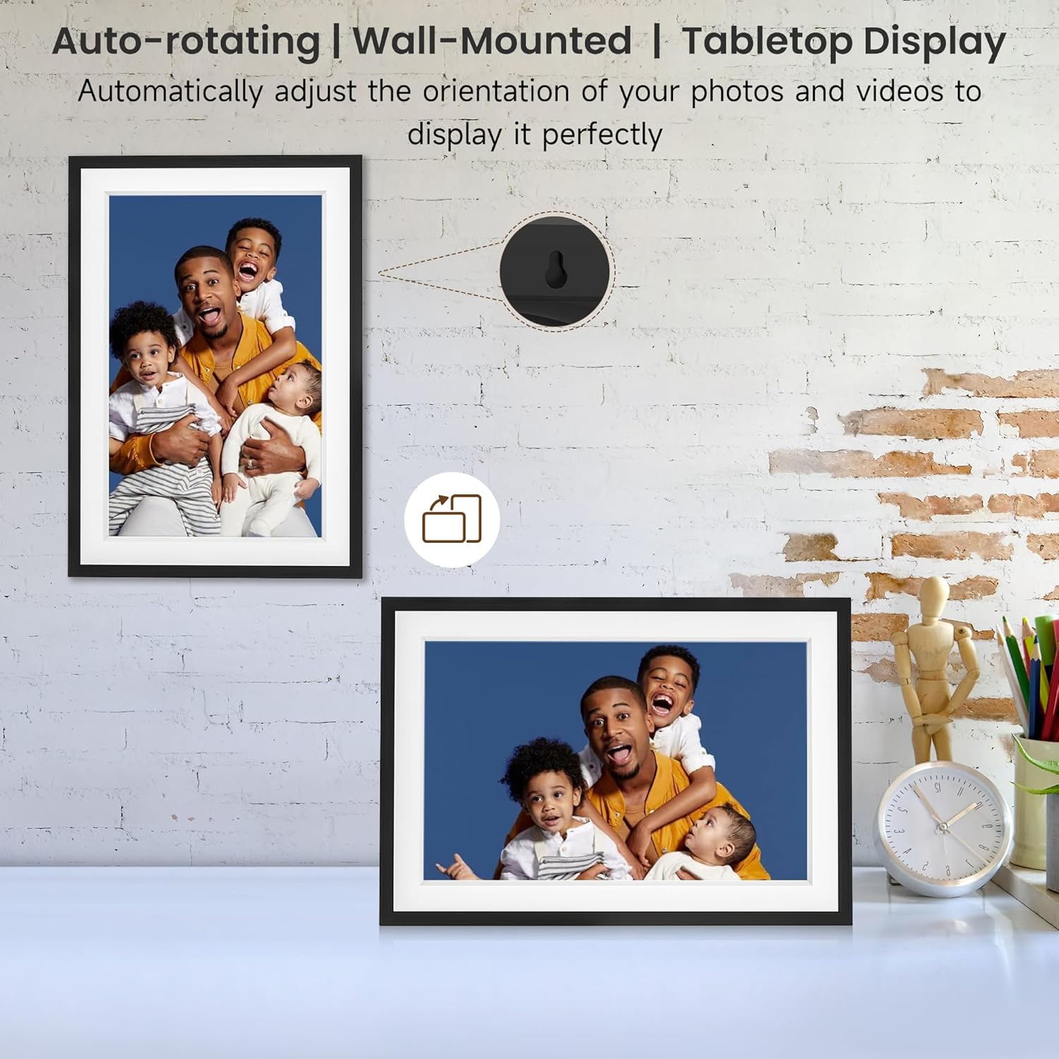 Frameo 15.6-Inch WiFi Digital Photo Frame – 1920x1080 Full HD, 32GB Memory, Touchscreen Display