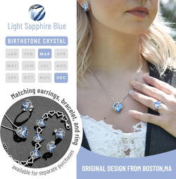 Image of Leafael Infinity Love Heart Necklace Birthstone Necklace for Women