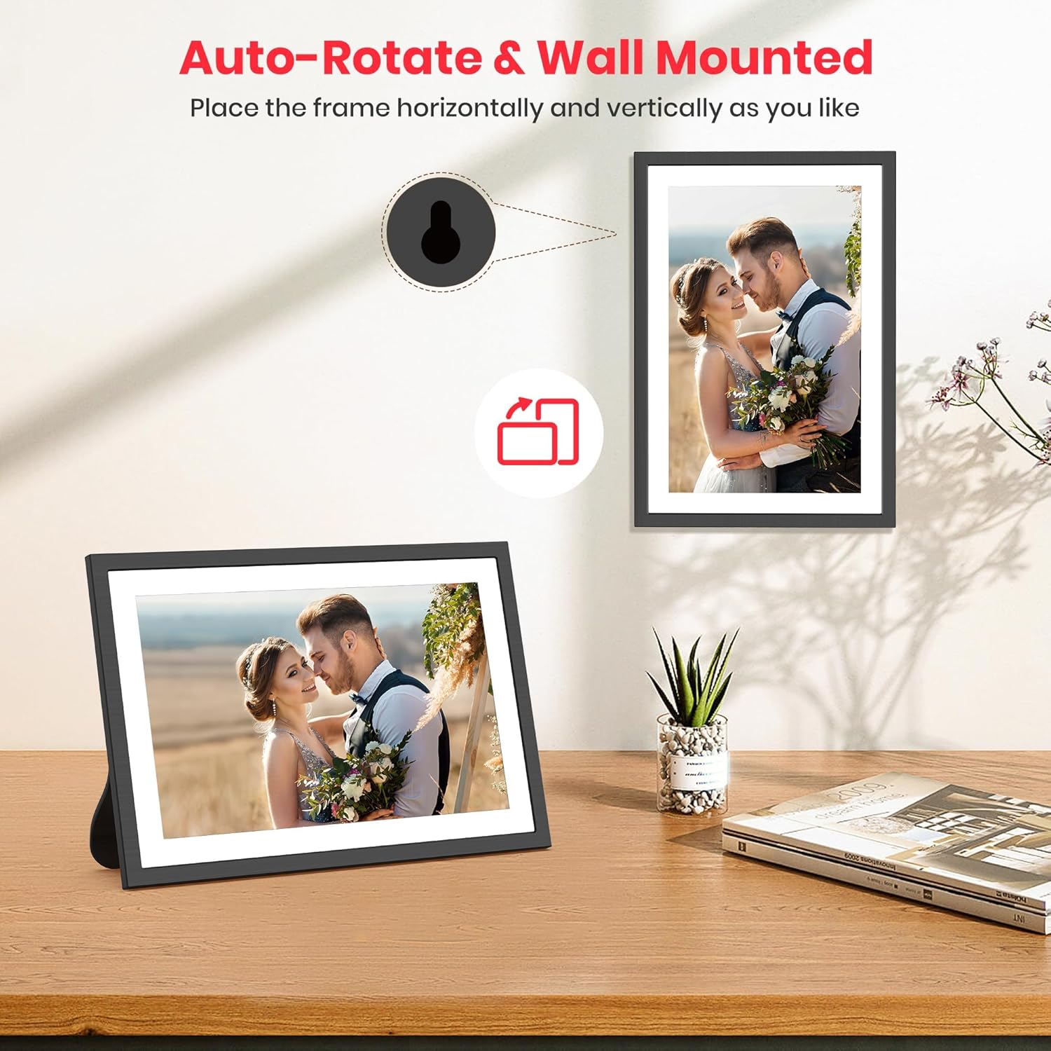 Frameo 15.6-Inch WiFi Digital Photo Frame – 1920x1080 Full HD, 32GB Memory, Touchscreen Display