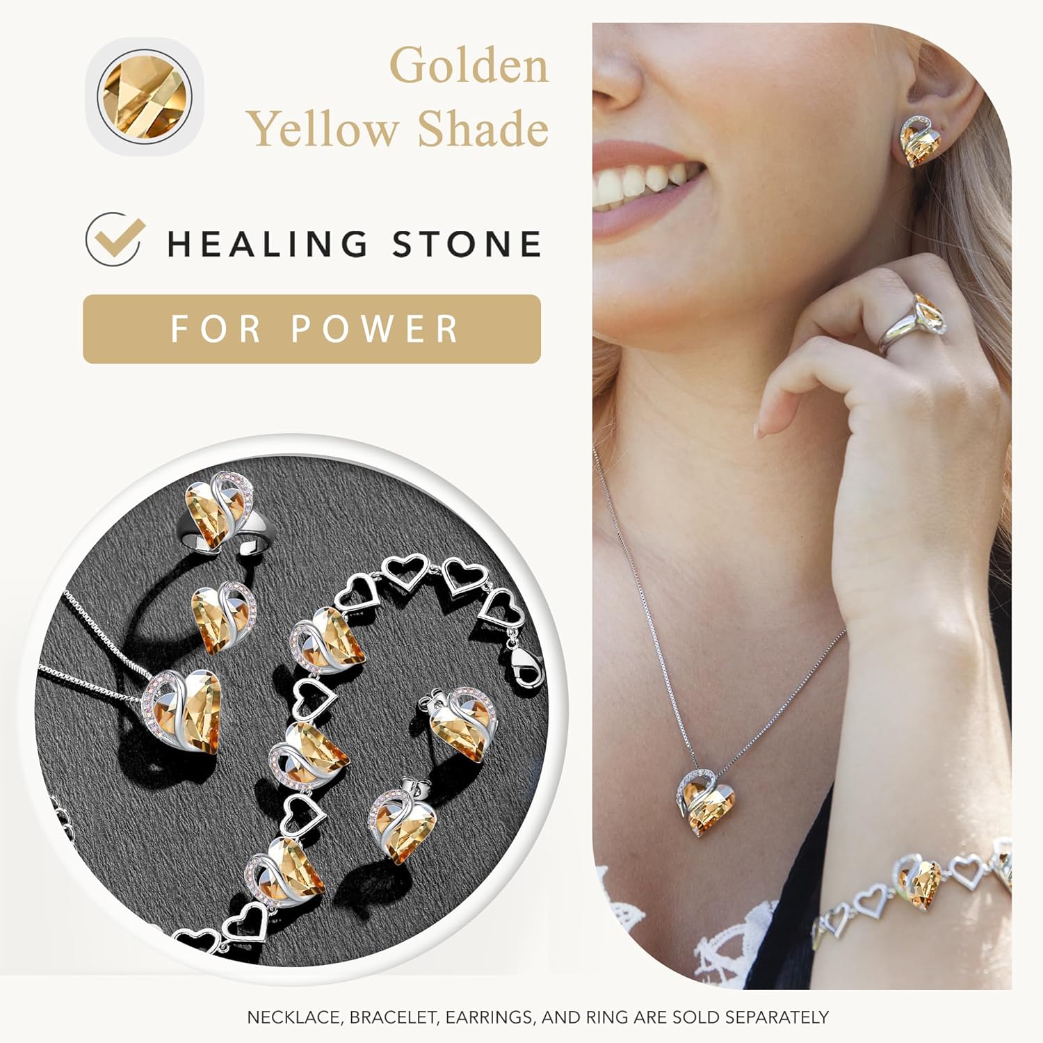 Leafael Infinity Love Heart Necklace Birthstone Necklace for Women