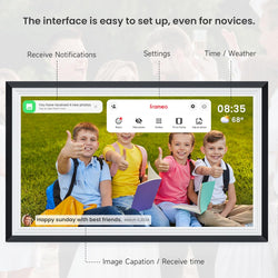 Image of Frameo 15.6-Inch WiFi Digital Photo Frame – 1920x1080 Full HD, 32GB Memory, Touchscreen Display